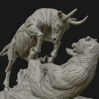 Bull vs Bear sculpture - Thumbnail 15