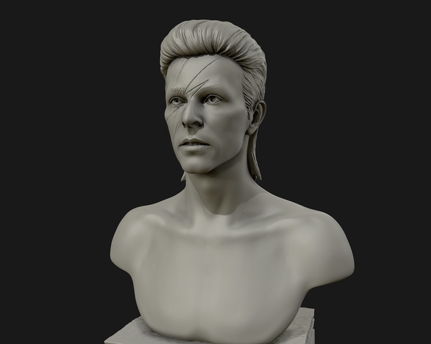David Bowie 3D Sculpture 3D Print 415294