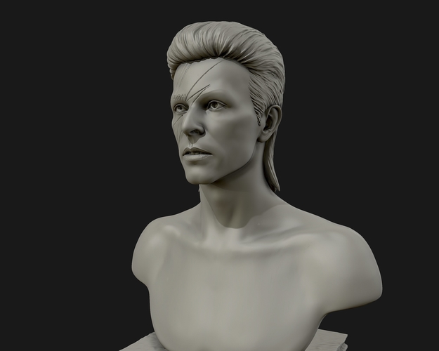 David Bowie 3D Sculpture 3D Print 415296