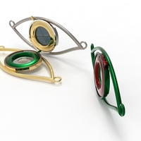 eye iris diaphragm pendant - Thumbnail 1