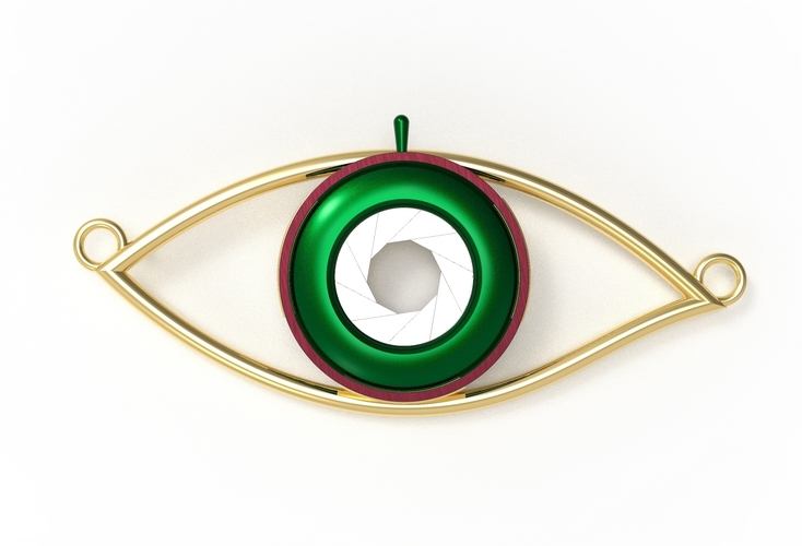 eye iris diaphragm pendant 3D Print 415341