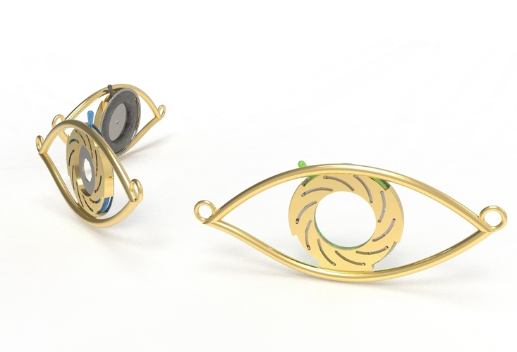 eye iris diaphragm pendant 3D Print 415345