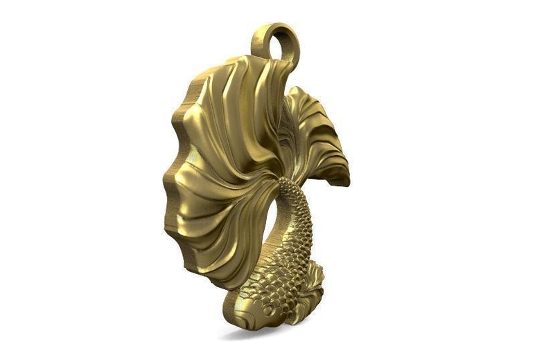 Betta fish pendant 3D Print 415367