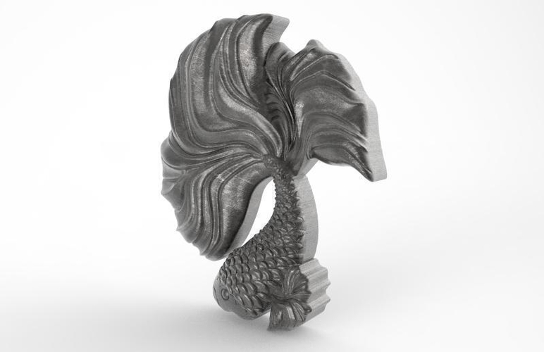 Betta fish pendant 3D Print 415372