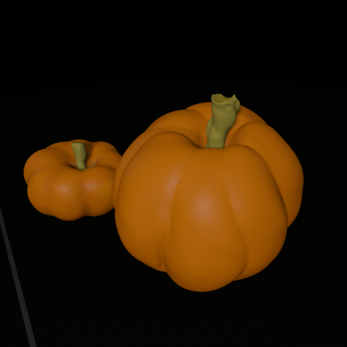 Two pumpkins. Realistic pumpkin. 3D Print 415465