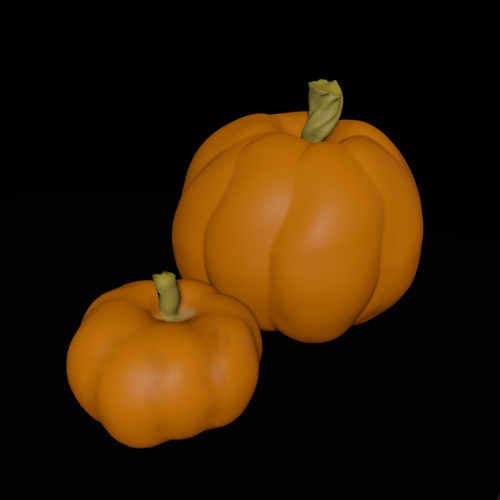 Two pumpkins. Realistic pumpkin. 3D Print 415466