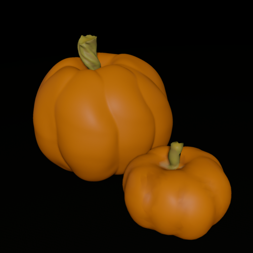 Two pumpkins. Realistic pumpkin. 3D Print 415467