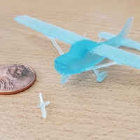 Small Cessna 172 Skyhawk 1:144 3D Printing 415507