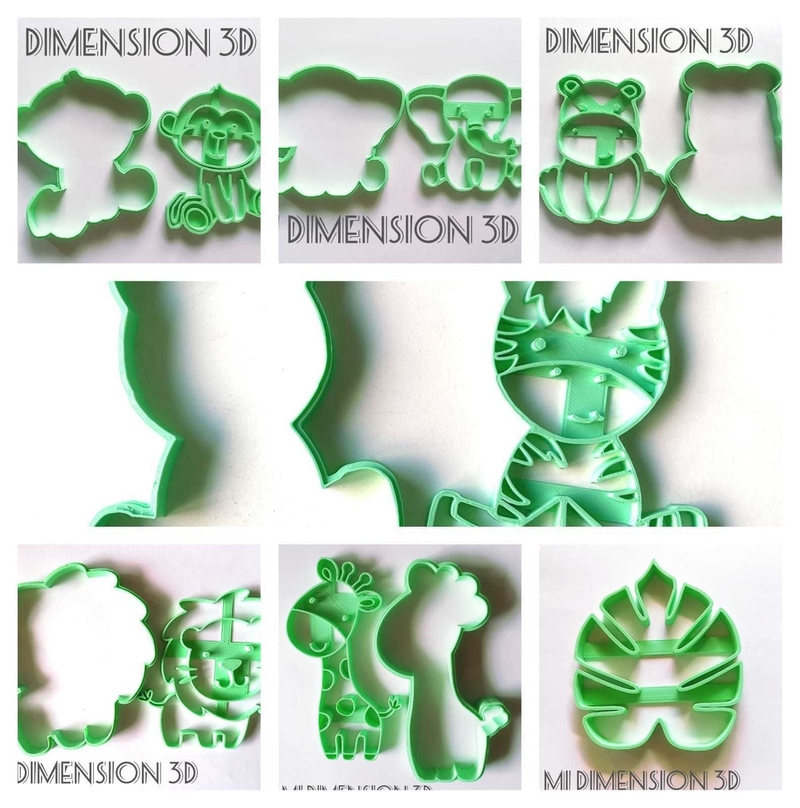 Jungle animals cutter and marker -Animales de la selva 
