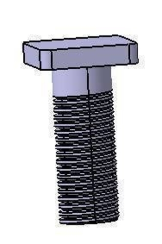 STUD BOLT and NUT M6 and clip 3D Print 415665