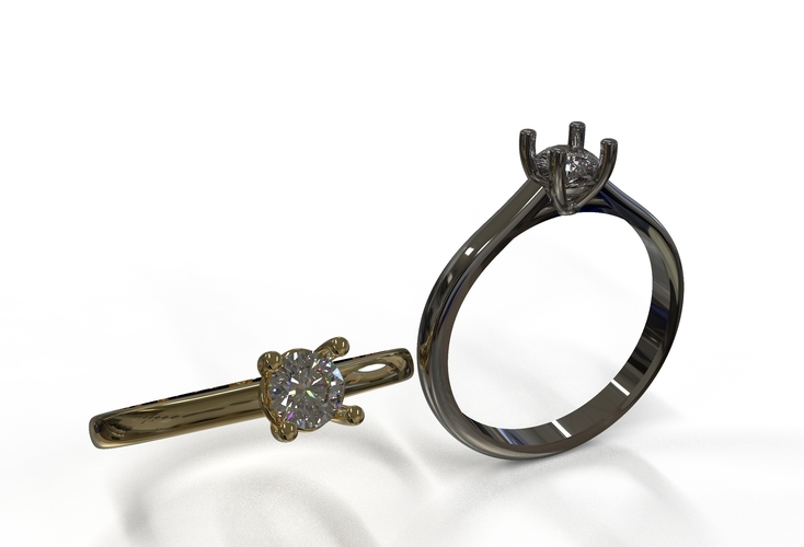 21ct diamond engagement ring  3D Print 415795