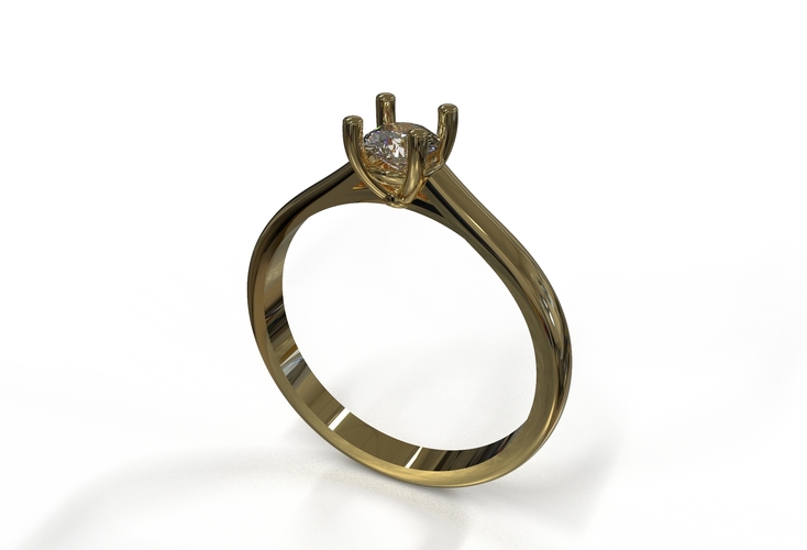 21ct diamond engagement ring  3D Print 415796