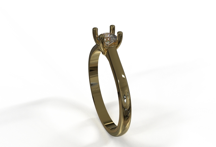 21ct diamond engagement ring  3D Print 415798