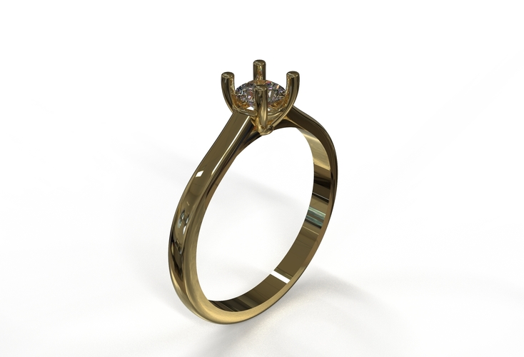 21ct diamond engagement ring  3D Print 415799