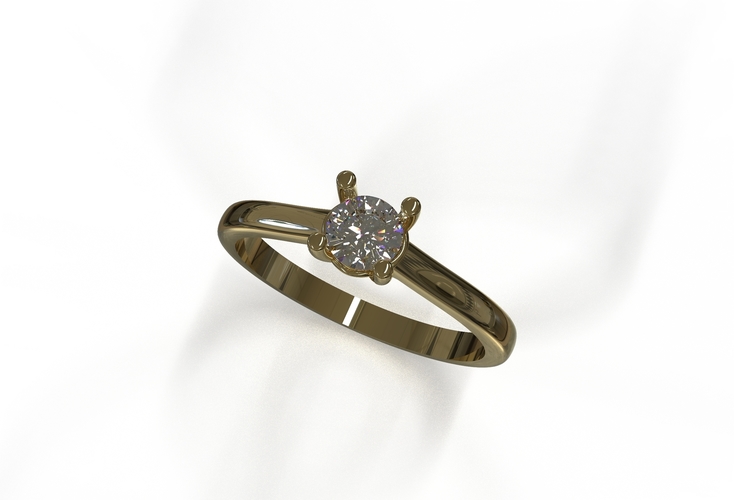 21ct diamond engagement ring  3D Print 415802
