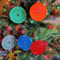 Christmas Weightplate decoration Liftmass - Thumbnail 1