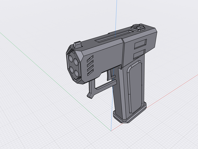 Futuristic short barrel Pistol (Combine 4BP) 3D Print 415969