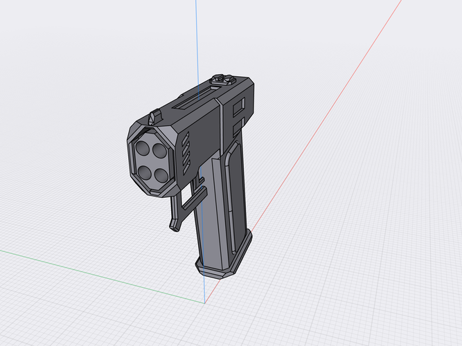 Futuristic short barrel Pistol (Combine 4BP) 3D Print 415970