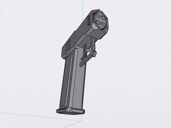 Futuristic short barrel Pistol (Combine 4BP) 3D Print 415971