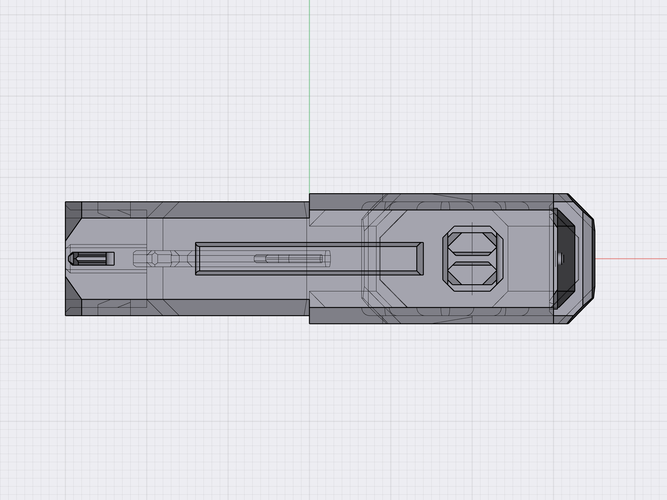 Futuristic short barrel Pistol (Combine 4BP) 3D Print 415975