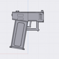 Futuristic short barrel Pistol (Combine 4BP) - Thumbnail 11