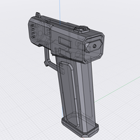 Futuristic short barrel Pistol (Combine 4BP) - Thumbnail 12