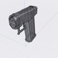 Futuristic short barrel Pistol (Combine 4BP) - Thumbnail 13