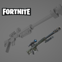 Small Heavy Sniper Fortnite For LEGO 3D Printing 416001