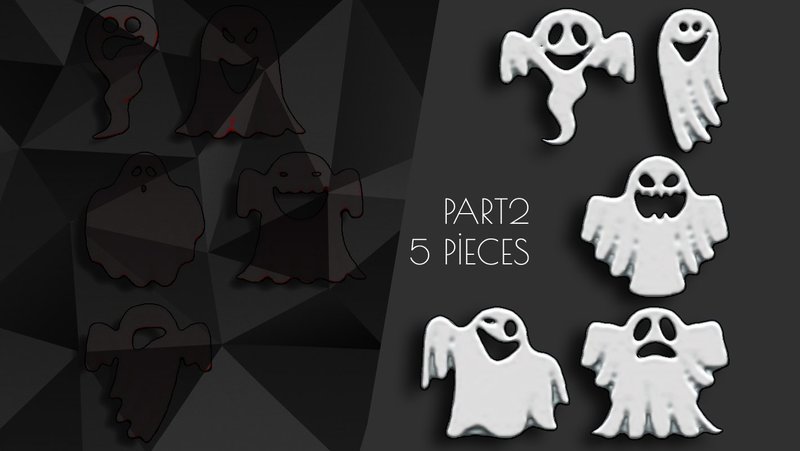 Halloween Ornaments Part2 (5Pieces)