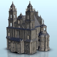 Small Baroque cathedral - Warhammer Age of Sigmar 3D Printing 416046