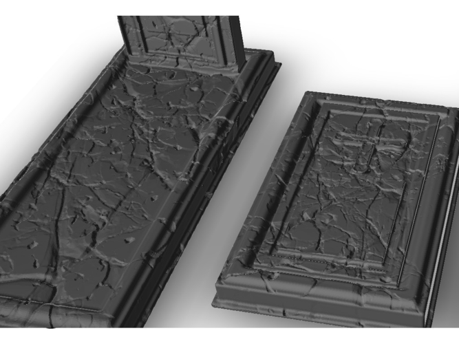 Set of 3 graves 3D Print 416064
