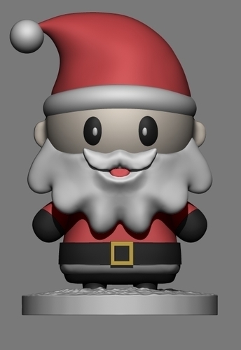Santa Claus Cute Chibi 3D Print 416217