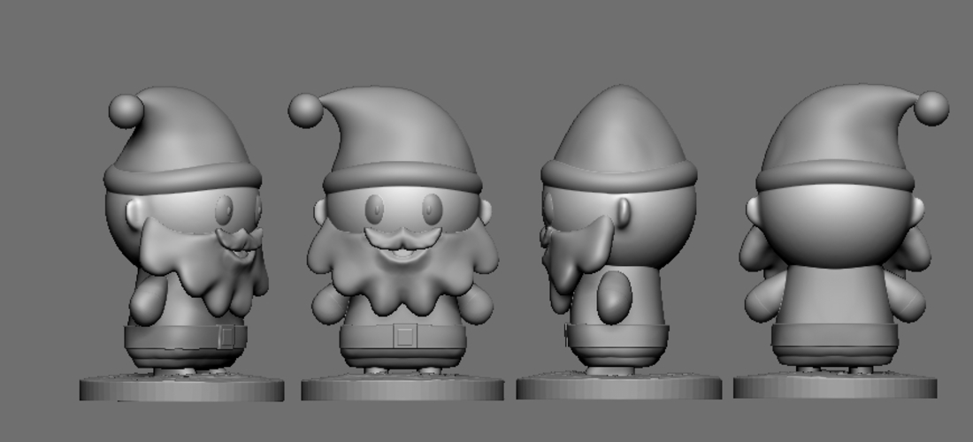 Santa Claus Cute Chibi 3D Print 416221