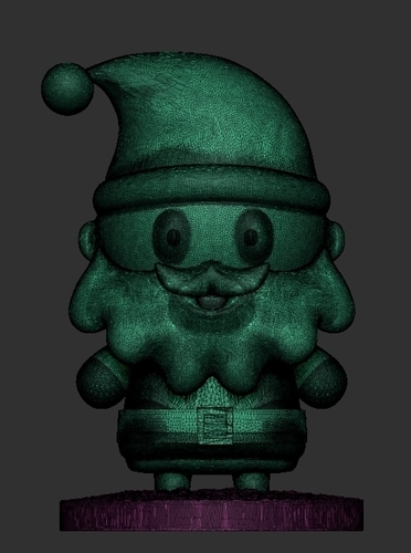 Santa Claus Cute Chibi 3D Print 416222