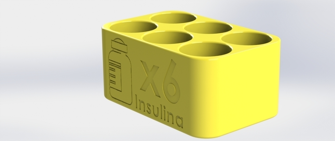 Caja para botellas de insulina (Insulin bottle box) 3D Print 416451