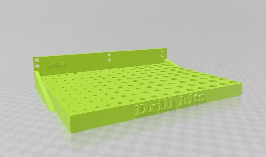 Drill Bit Shelf 3D Print 416501