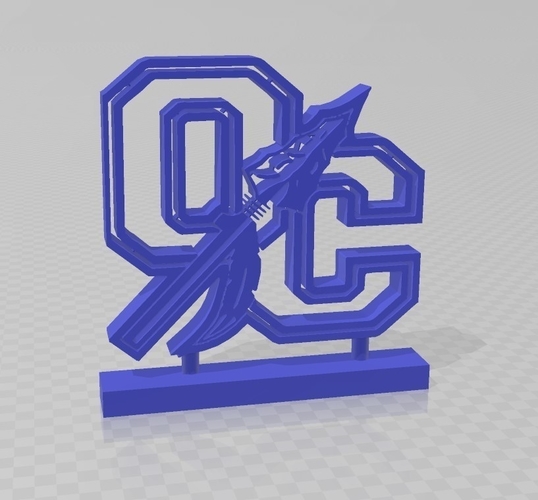 Oconee County Warriors 3d Stand 3D Print 416514