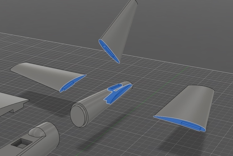 Glider launch with elastic band 3D Print 416650