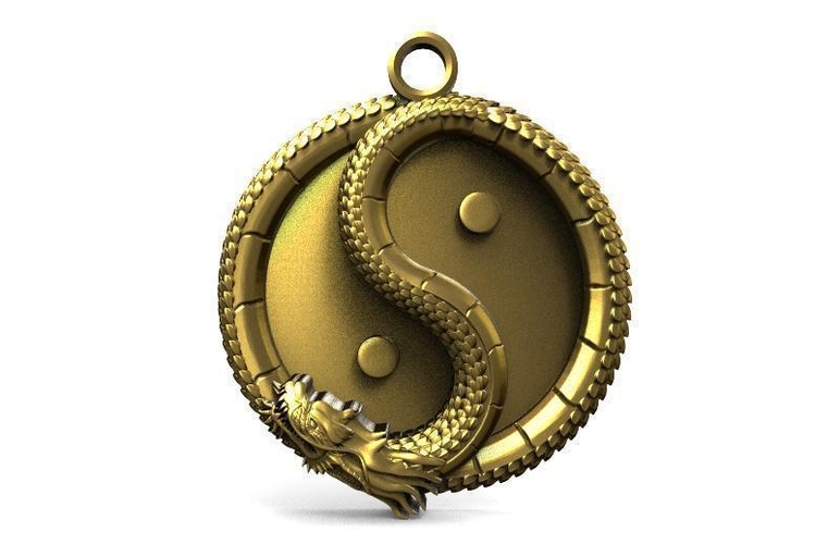 Yin yang dragon pendant 3D Print 416740