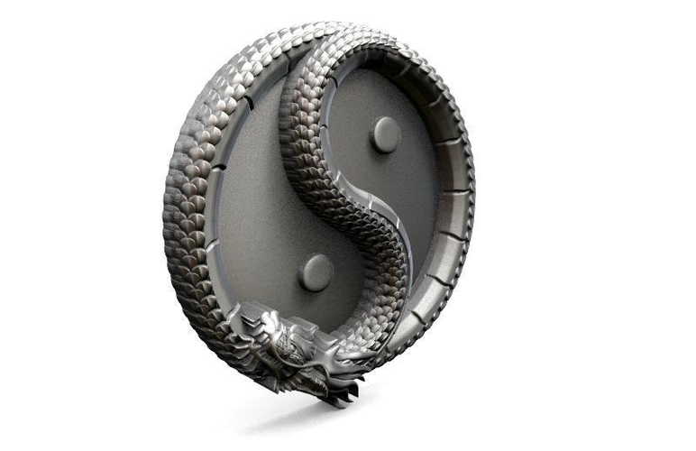 Yin yang dragon pendant 3D Print 416745