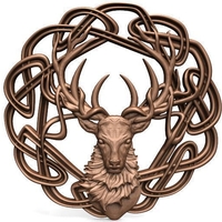 Small ​Celtic deer CNC 3D Printing 416868