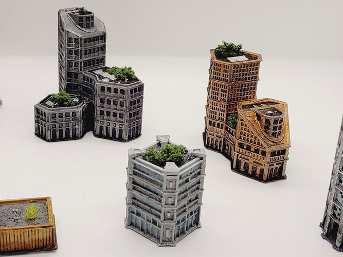 N-Scale Futuristic Buildings 3D Print 416876
