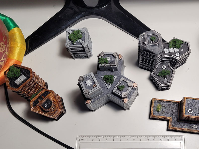 N-Scale Futuristic Buildings 3D Print 416877