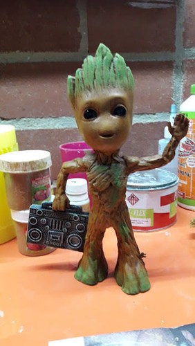 Groot con grabadora 3D model