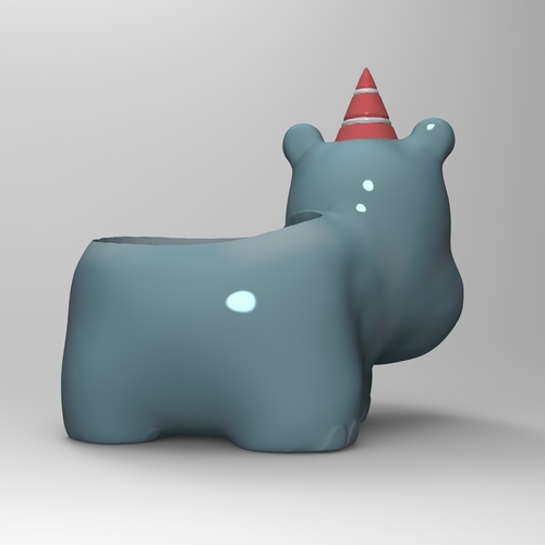 Hippopotamus Planter Pot 3D Print 417243
