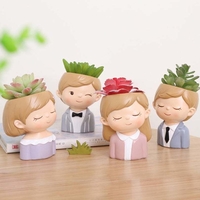 Small PACK 2 CUTE GIRLS AND BOYS PLANTERS 3D Printing 417254