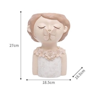 Small Decoration Planter Pot Cute Girl 15 3D Printing 417264