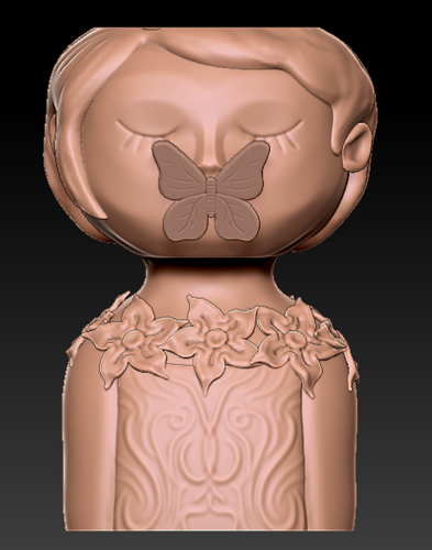 Decoration Planter Pot Cute Girl 15 3D Print 417265