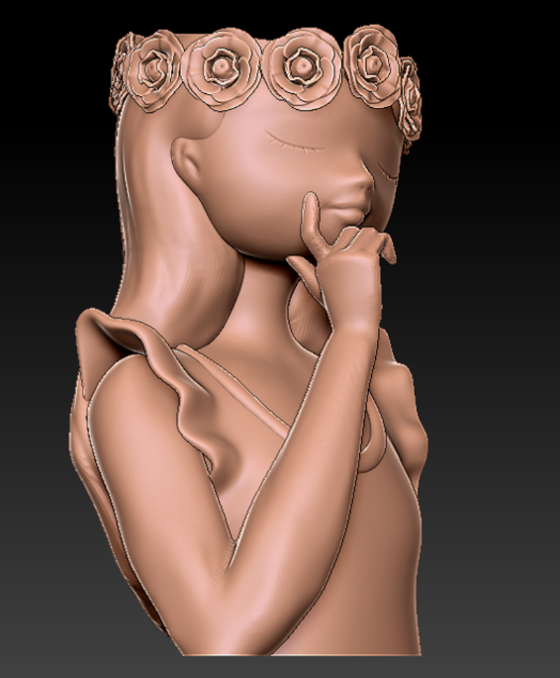 Decoration Planter Pot Cute Girl 14