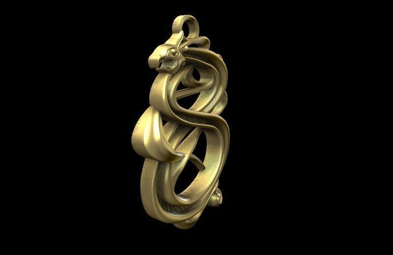 Viking dragon pendant  3D Print 417302